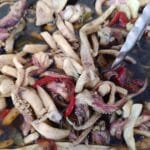 Encornet mariné au curry noir maison